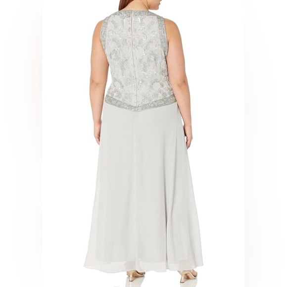 NWT J Kara Embellished Top Mock 2 Piece Dress Sz 16 - Picture 2 of 7